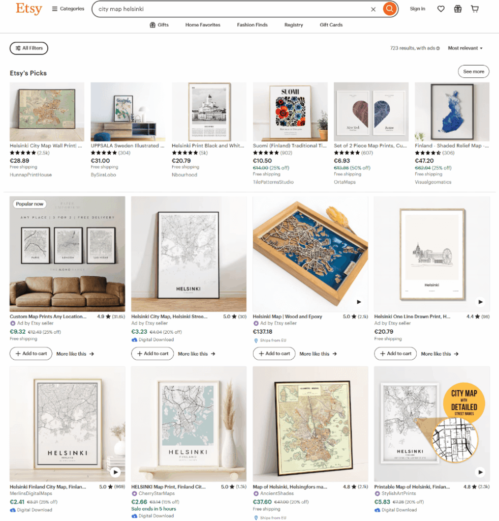 etsy print on demand